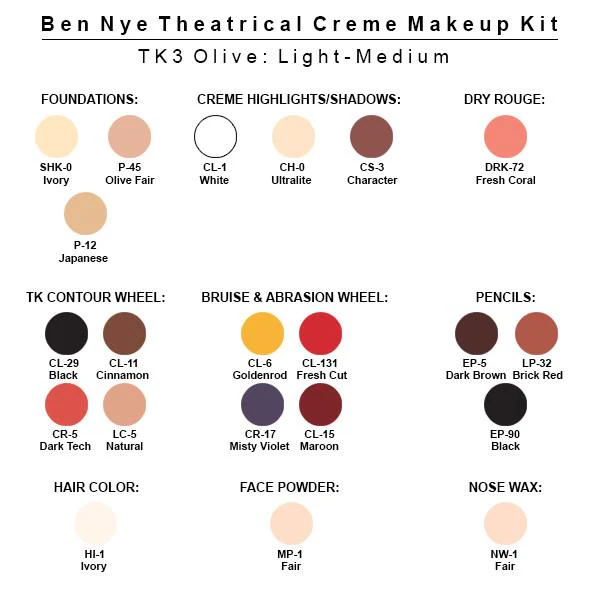 Theatrical Creme Makeup Kit TK (Large) - Ben Nye - Image 12