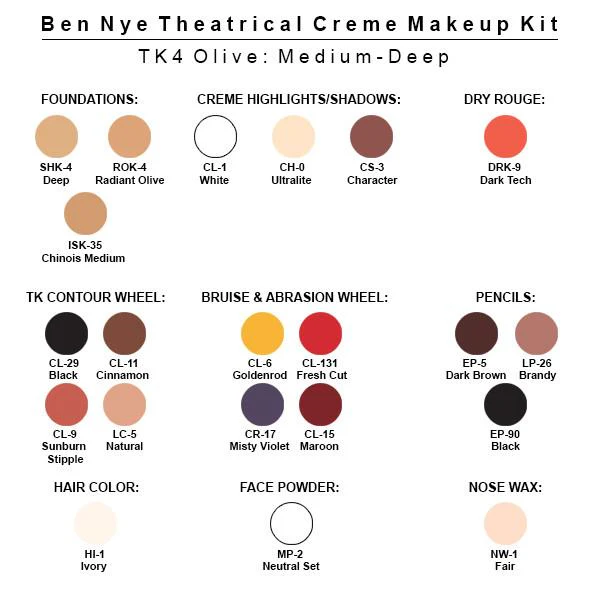 Theatrical Creme Makeup Kit TK (Large) - Ben Nye - Image 15