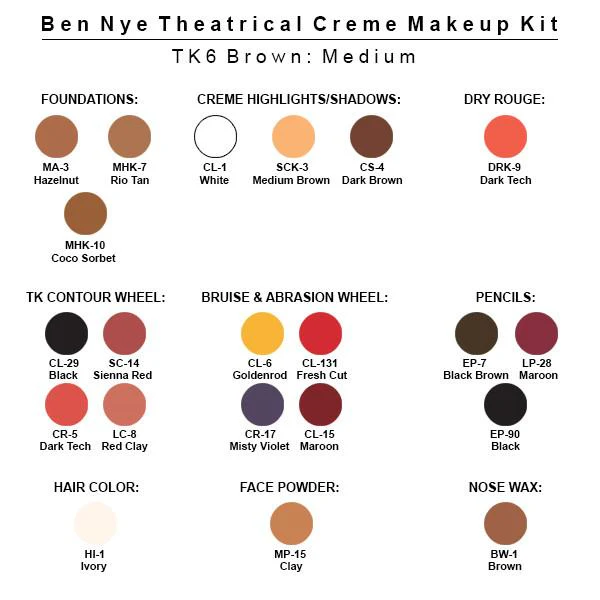 Theatrical Creme Makeup Kit TK (Large) - Ben Nye - Image 21