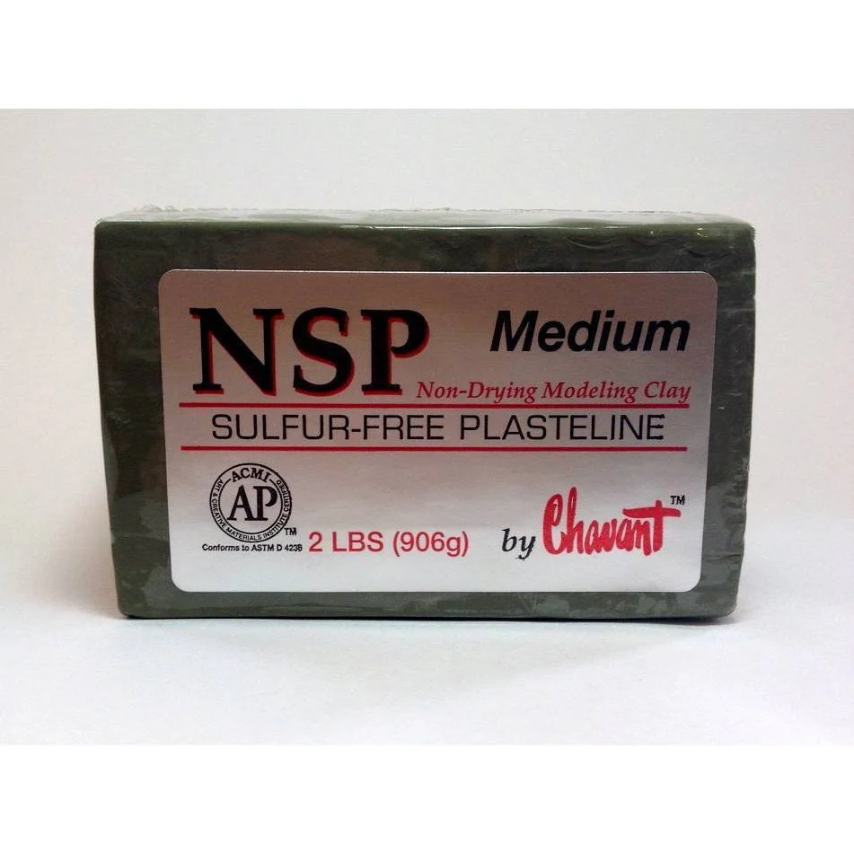Chavant NSP - Non Sulfur Based Fine Sculpting Clay - Green or Brown - Image 7